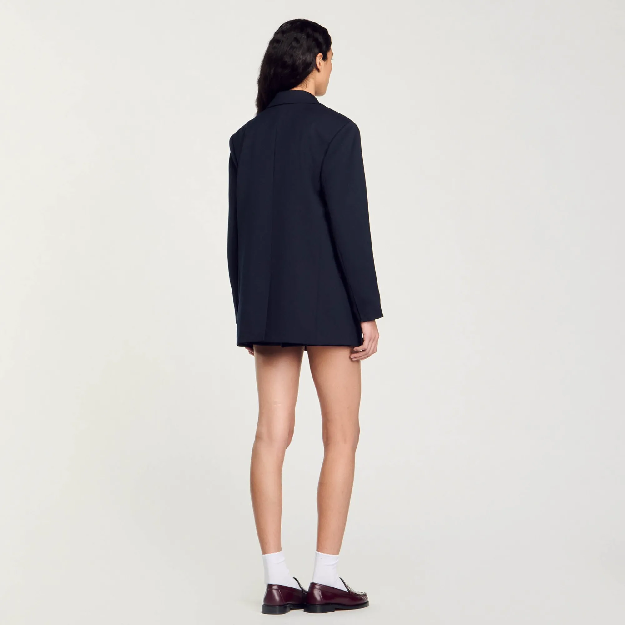 Blousons & Vestes*SANDRO Veste De Costume En Laine Marine