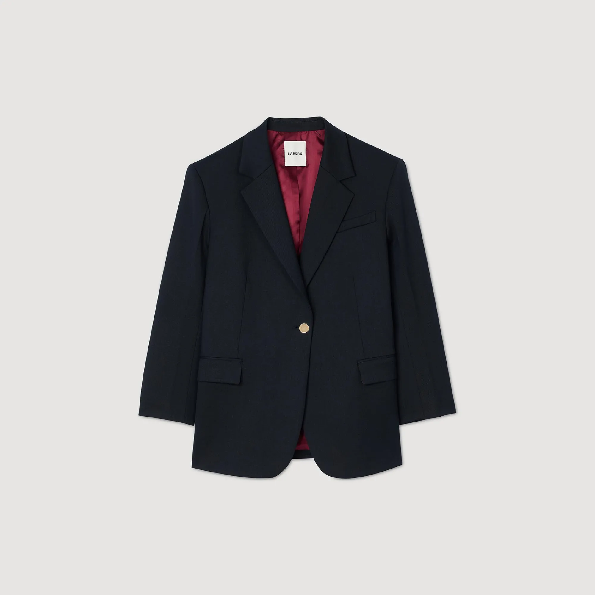 Blousons & Vestes*SANDRO Veste De Costume En Laine Marine