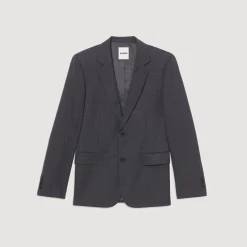 Costumes & Smokings|Vestes*SANDRO Veste De Costume En Laine gris chiné