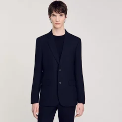 Costumes & Smokings|Vestes*SANDRO Veste De Costume En Laine Marine