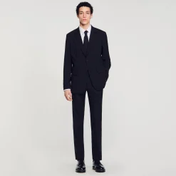 Costumes & Smokings|Vestes*SANDRO Veste De Costume En Laine Vierge Noir