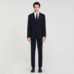 Costumes & Smokings|Vestes*SANDRO Veste De Costume En Laine Vierge Noir
