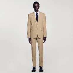 Costumes & Smokings|Vestes*SANDRO Veste De Costume En Laine Beige