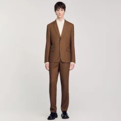 Costumes & Smokings|Vestes*SANDRO Veste De Costume En Laine Taupe