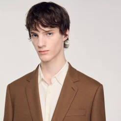 Costumes & Smokings|Vestes*SANDRO Veste De Costume En Laine Taupe