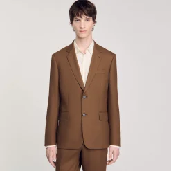 Costumes & Smokings|Vestes*SANDRO Veste De Costume En Laine Taupe