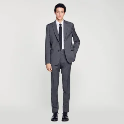 Costumes & Smokings|Vestes*SANDRO Veste De Costume En Laine gris chiné