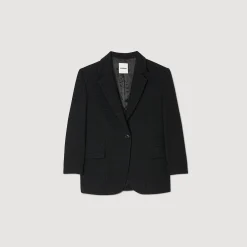 Manteaux|Costumes*SANDRO Veste De Costume En Tweed Noir