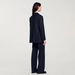 Ensembles|Blousons & Vestes*SANDRO Veste De Costume Large Gris Foncé