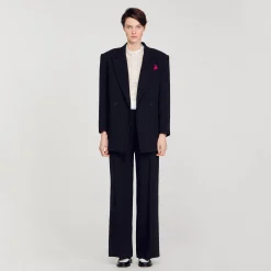 Manteaux|Costumes*SANDRO Veste De Costume Oversize Noir