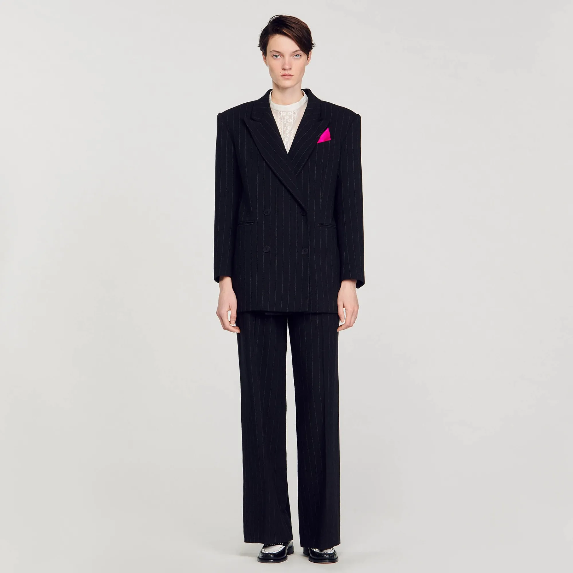 Manteaux|Costumes*SANDRO Veste De Costume Oversize Noir