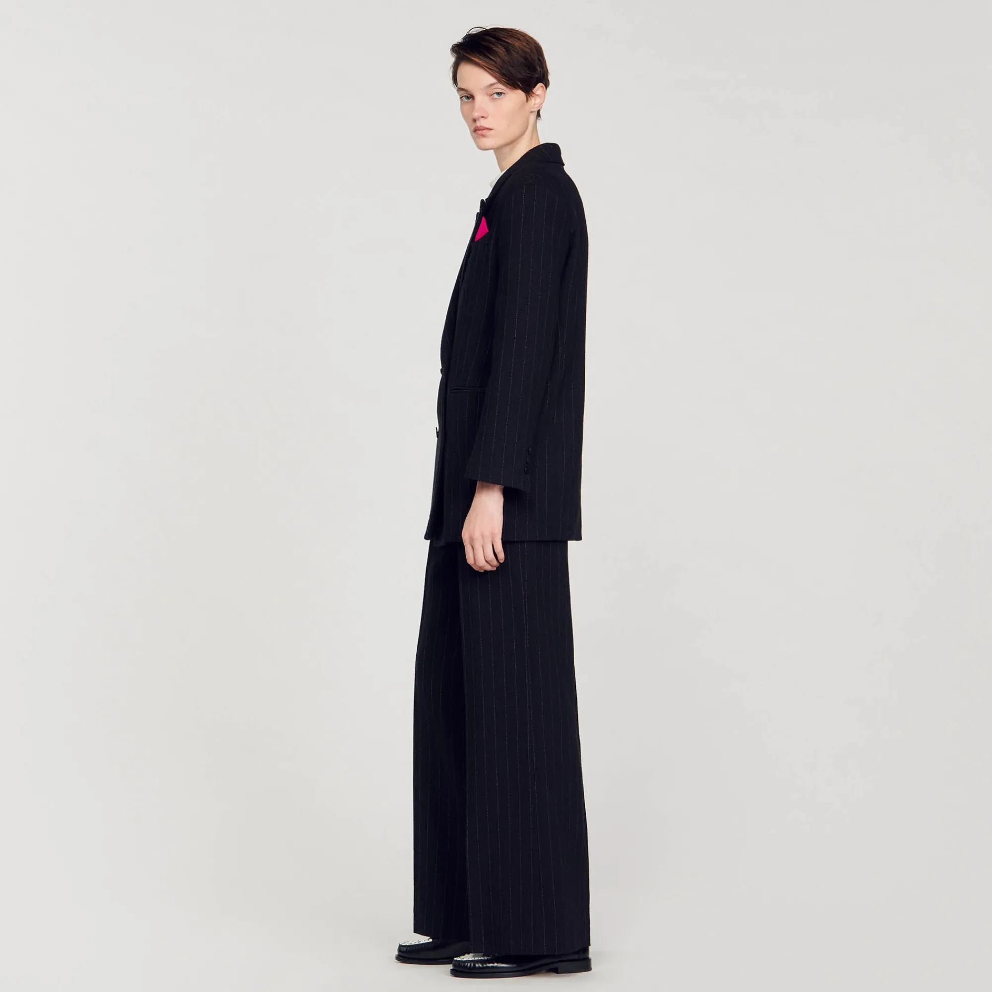 Manteaux|Costumes*SANDRO Veste De Costume Oversize Noir