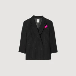 Manteaux|Costumes*SANDRO Veste De Costume Oversize Noir
