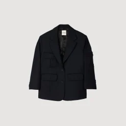Costumes|Ensembles*SANDRO Veste De Costume Oversize Marine