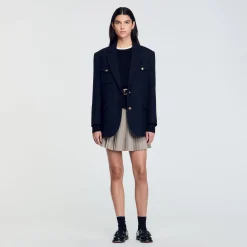Blousons & Vestes*SANDRO Veste De Costume Oversize Marine