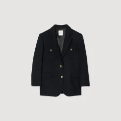 Blousons & Vestes*SANDRO Veste De Costume Oversize Marine