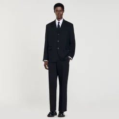 Costumes & Smokings|Vestes*SANDRO Veste De Costume Oversize Noir