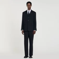 Costumes & Smokings|Vestes*SANDRO Veste De Costume Oversize Noir