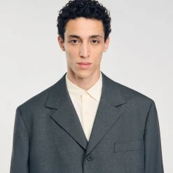 Vestes|Costumes & Smokings*SANDRO Veste De Costume Oversize Gris