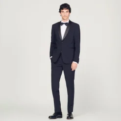 Costumes & Smokings|Vestes*SANDRO Veste De Smoking Avec Satin Marine