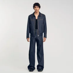 Manteaux & Blousons*SANDRO Veste En Jean Denim