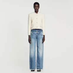 Blousons & Vestes*SANDRO Veste En Tweed Ecru / Or