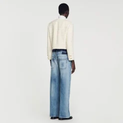Blousons & Vestes*SANDRO Veste En Tweed Ecru / Or