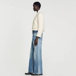 Blousons & Vestes*SANDRO Veste En Tweed Ecru / Or