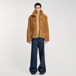 Manteaux & Blousons*SANDRO Veste Shearling Camel