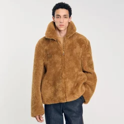 Manteaux & Blousons*SANDRO Veste Shearling Camel