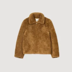 Manteaux & Blousons*SANDRO Veste Shearling Camel