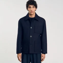 Manteaux & Blousons*SANDRO Veste Worker Marine