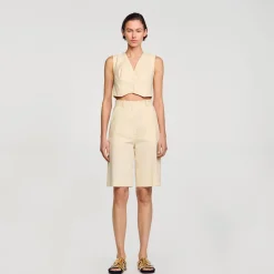 Costumes|Tops & Chemises*SANDRO Veston En Lin Mélangé Ecru