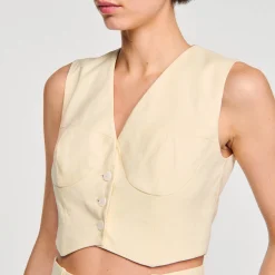 Costumes|Tops & Chemises*SANDRO Veston En Lin Mélangé Ecru